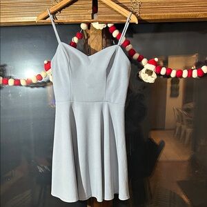 City Triangles Light Gray Mini Dress